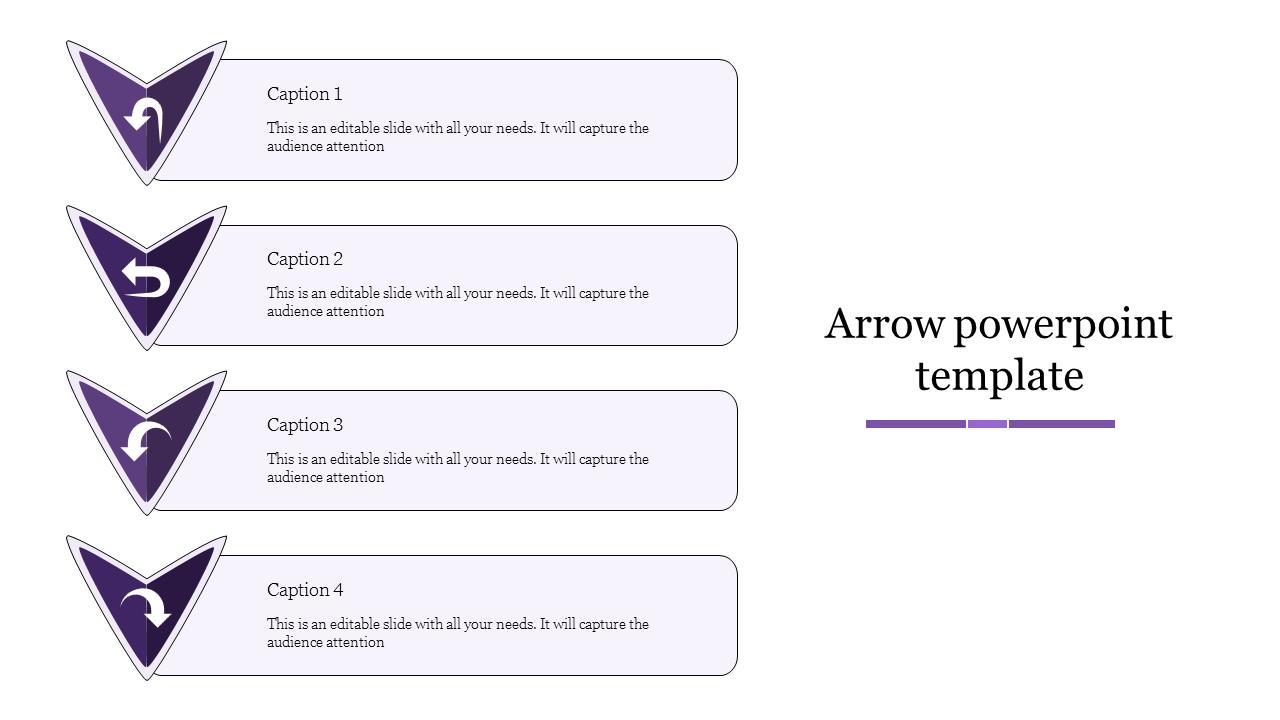 arrow powerpoint template-purple-4